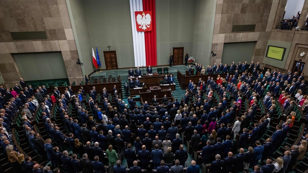 Deputies gather as Poland's new parliament meets for the first time since October's general election