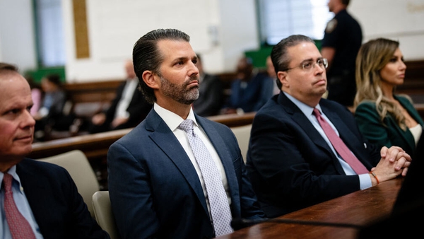 Donald Trump Jr (2L) testified at New York State Supreme Court