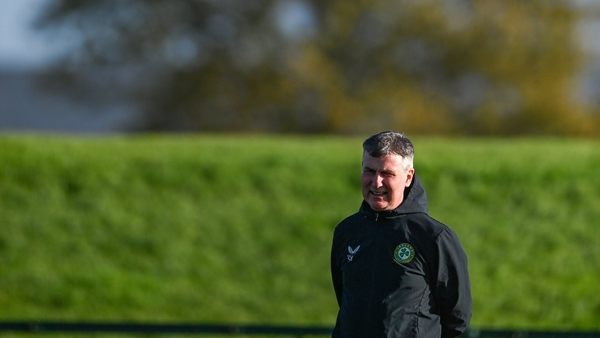 Stephen Kenny at today's training session