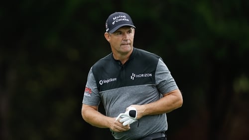 Harrington in opening-round action on the Seaside course