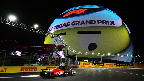 Charles Leclerc will start from pole in tomorrow's Las Vegas Grand Prix, with team-mate Carlos Sainz alongside him in the front row