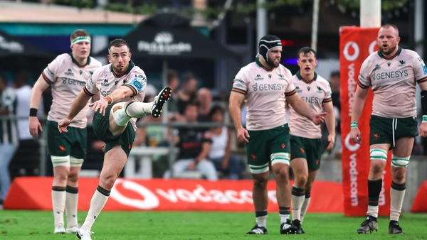 JJ Hanrahan impressed from the boot and in the tackle for Connacht against the Sharks