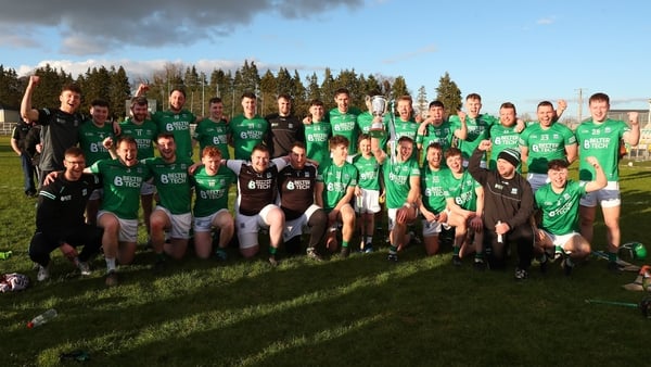 Fermanagh celebrating after the Allianz Hurling League Division 3B final against Longford last year