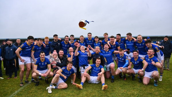 Longford celebrate their win over Louth in the 2023 O'Byrne Cup final