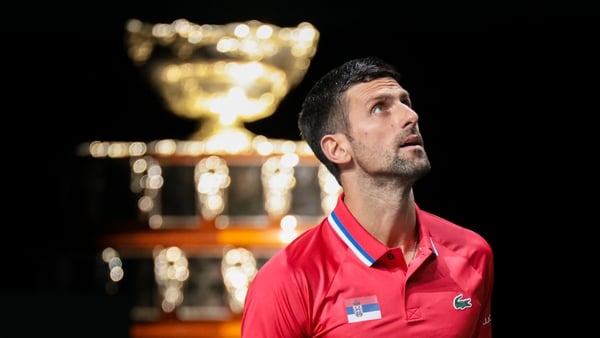 A group of fans began drumming during Djokovic's on-court interview, prompting his response