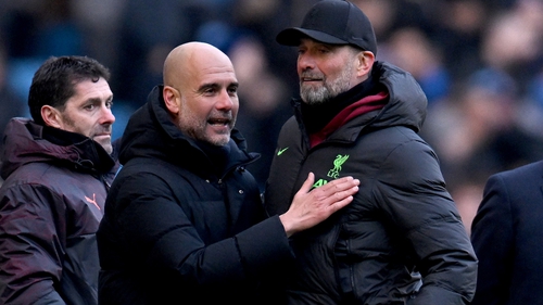 Guardiola and Klopp after the game