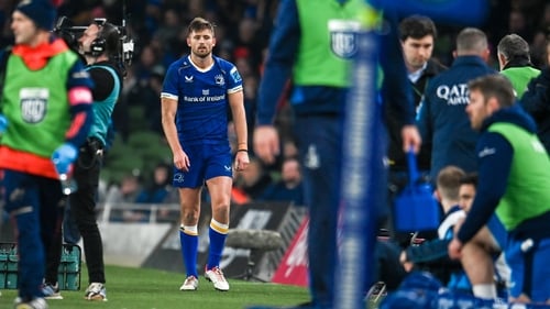 Ross Byrne walks off an an early injury