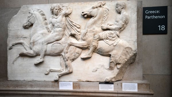 About half of the 160-metre frieze that adorned the Parthenon in Athens is in the British Museum