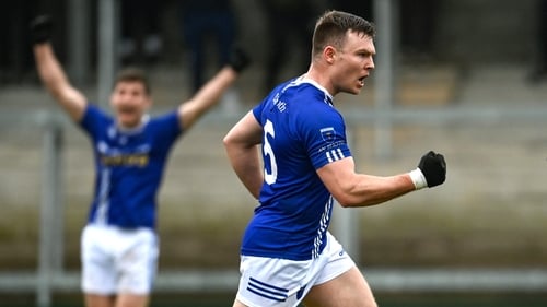 Scotstown's Conor McCarthy celebrates after kicking a late point