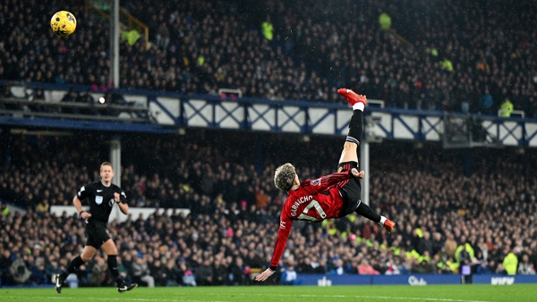 Alejandro Garnacho scored an acrobatic goal against Everton