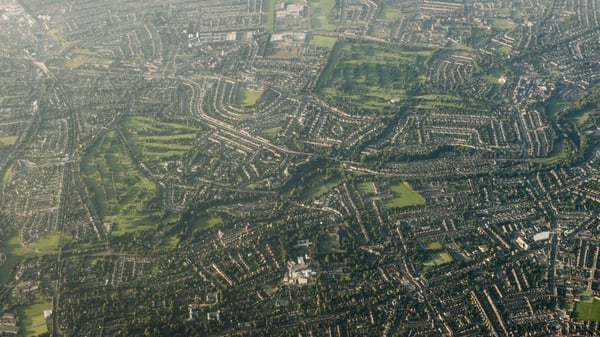 An aerial view of Dublin. Photo: Getty Images