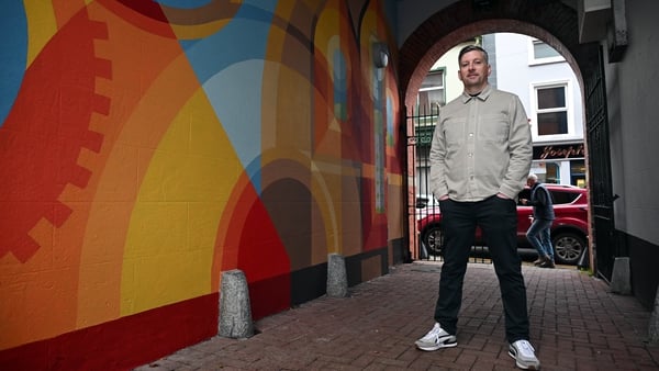 The mural is informed by the symbols and icons of Tuam, artists Shane O'Malley said