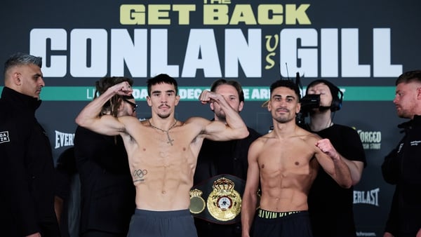 Conlan and Hill at their weigh-in