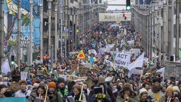 Police in Brussels estimated that 20,000 people attended the protest
