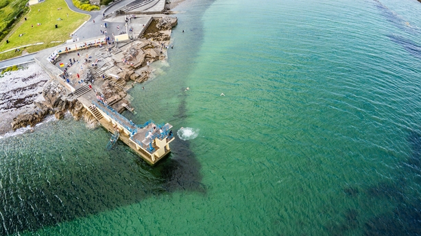 Blackrock beach with Diving tower in Salthill