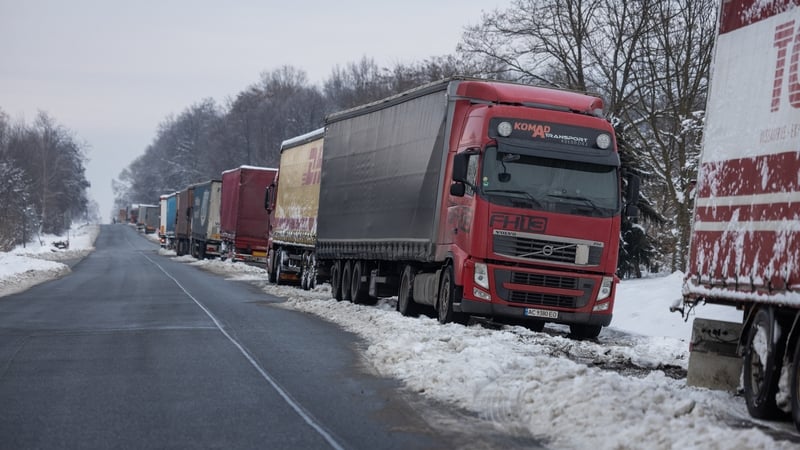 Ukraine moves trucks over Polish border by train