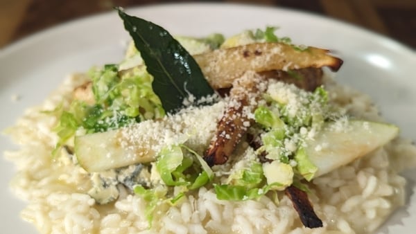 Paul Flynn's Brussels sprout risotto with toffee parsnips and apple: Today