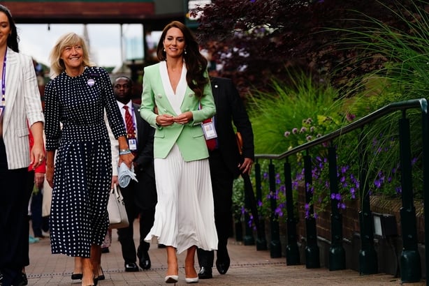 The Princess of Wales, Patron of the All England Lawn Tennis Club, arrives for day two of the 2023 Wimbledon Championships at the All England Lawn Tennis and Croquet Club in Wimbledon