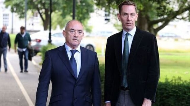 Ryan Tubridy and his agent Noel Kelly pictured leaving an Oireachtas Committee meeting in July where they appeared over undisclosed payments to Mr Tubridy by RTÉ. The controversy plunged the national broadcaster into crisis.