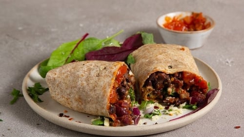 15 Minute Black Bean and Spinach Burritos - Served From Scratch