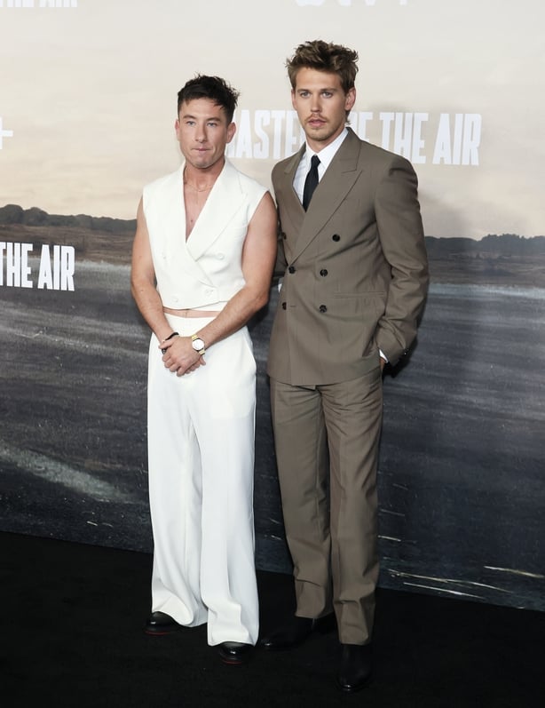 Barry Keoghan dons cropped waistcoat to LA premiere