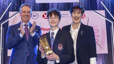 Seán O'Sullivan wins the 2024 BT Young Scientist award