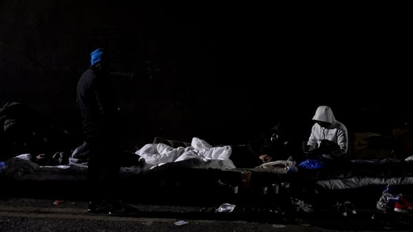 Asylum seekers sleeping rough in Dublin.