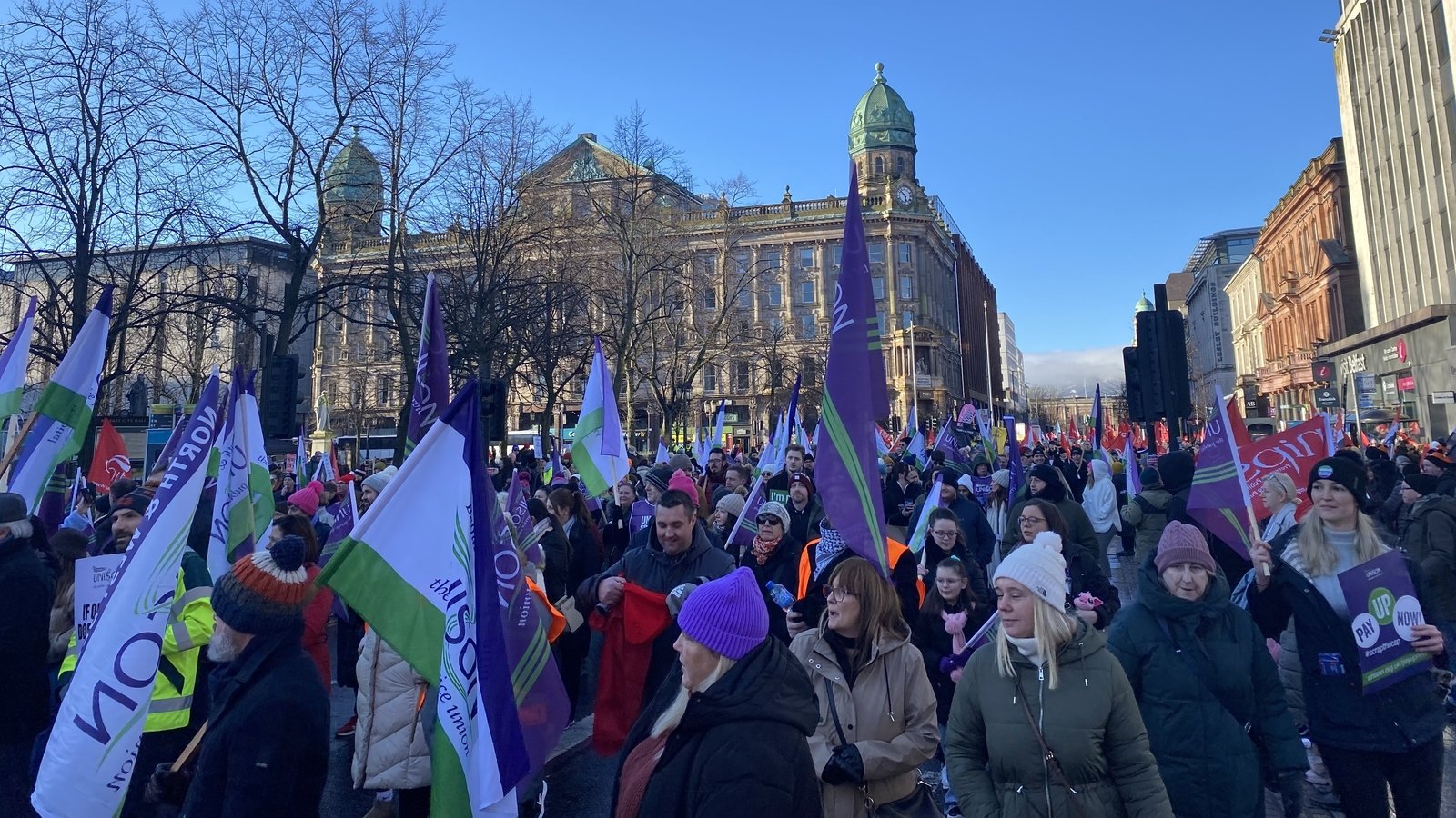 Healthcare hit as Northern Ireland workers strike