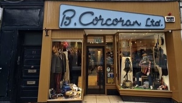 Shopfront of B. Corcoran's Menswear, Wexford Town