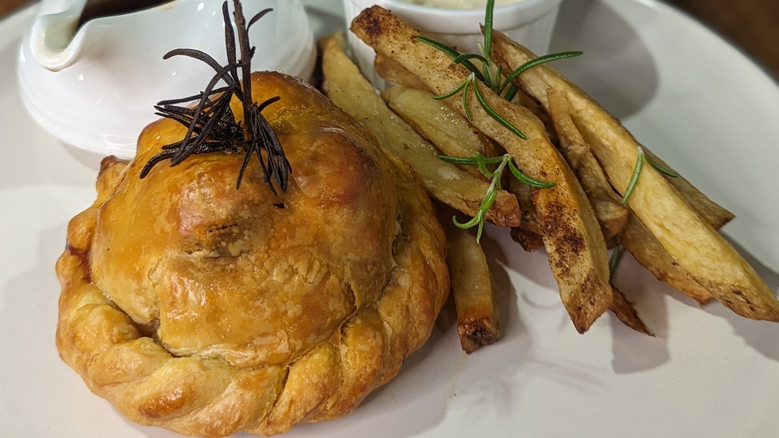 Kevin's slow cooked beef and vegetable pie Today
