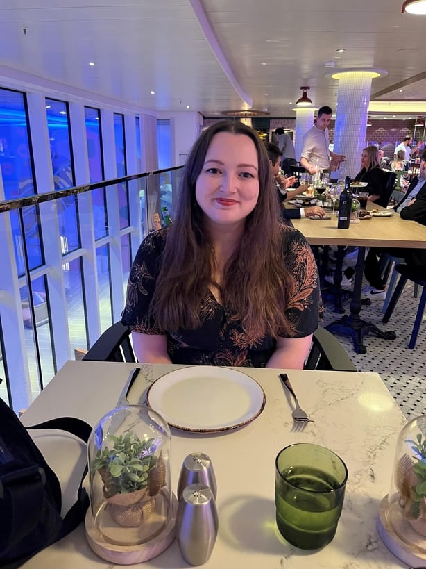 Rikki Loftus onboard the Icon of the Seas at specialty restaurant Giovanni's Italian Kitchen & Wine Bar (PA)