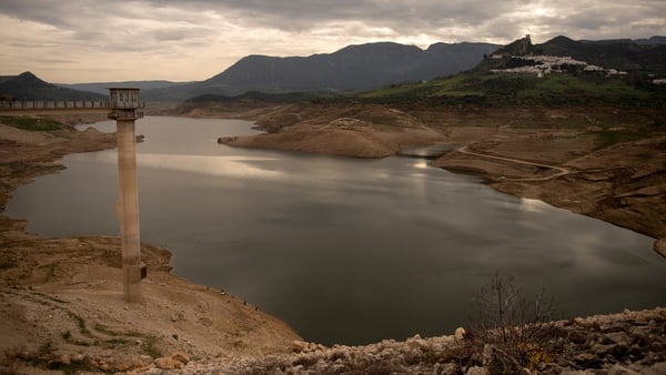 A reservoir in southern Spain in drought last December