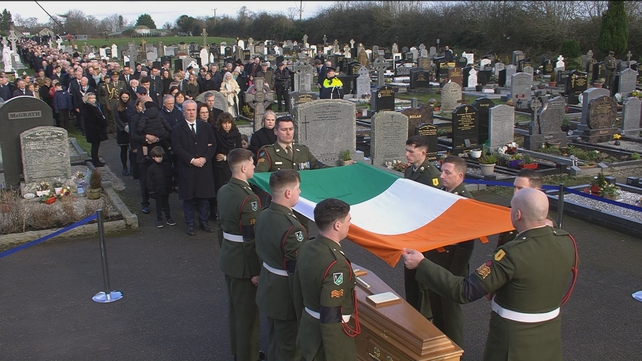 John Bruton was buried with full military honours