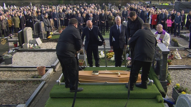 John Bruton was laid to rest shortly before 3pm