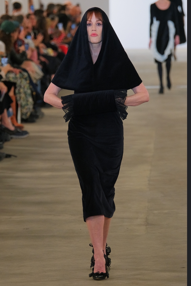 Molly Ringwald on the runway at Batsheva RTW Fall 2024