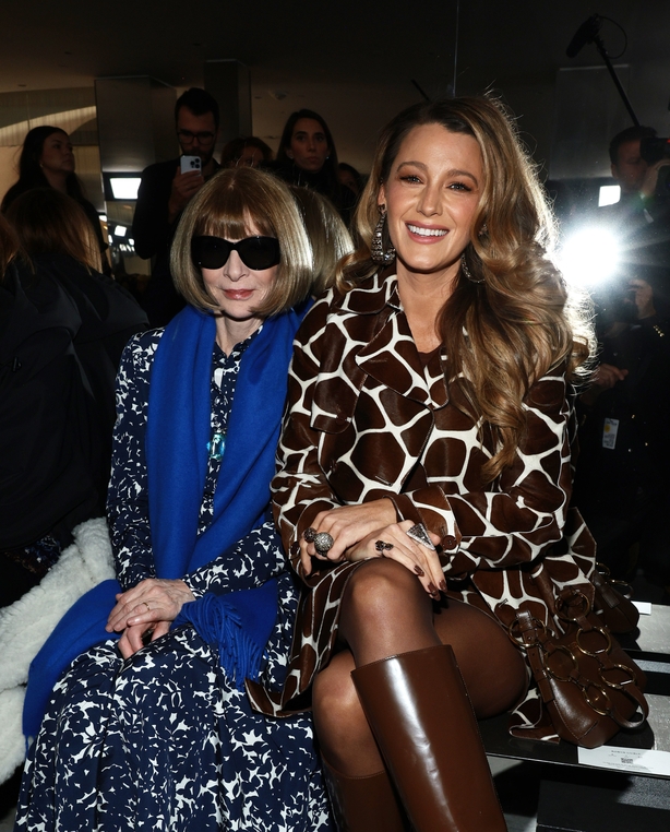 Anna Wintour and Blake Lively attend the Michael Kors Collection