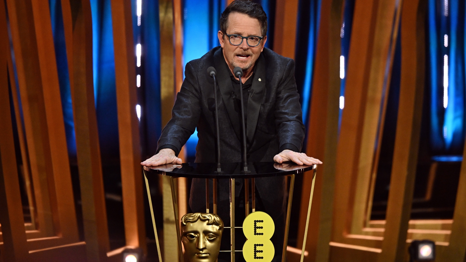 Michael J Fox receives standing ovation at BAFTAs