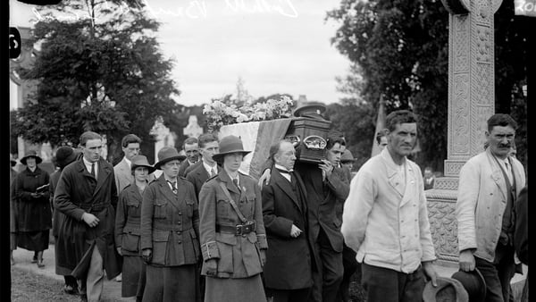Cathal Brugha's funeral at Glasnevin Cemetery, Dublin on 10 July 1922. Image © RTÉ Photographic Archive