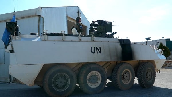 A Mowag armoured personnel carrier at Camp Shamrock in Lebanon