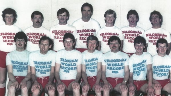 The record breakers: the 14 Kilcornan players who took part in the 60 hour football marathon in 1986.