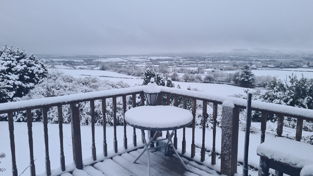Declan Lee sent us this photo of heavy snow accumulations near Sligo town