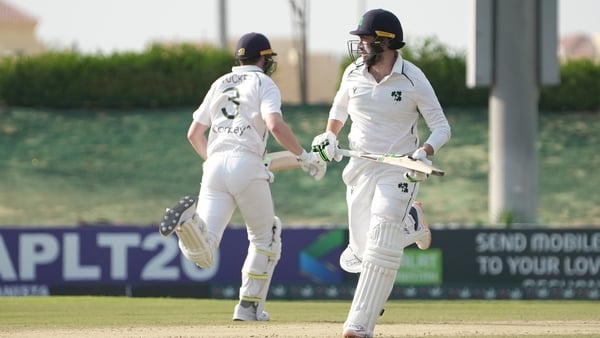 Lorcan Tucker and Andrew Balbirnie in action for Ireland during the win against Afghanistan