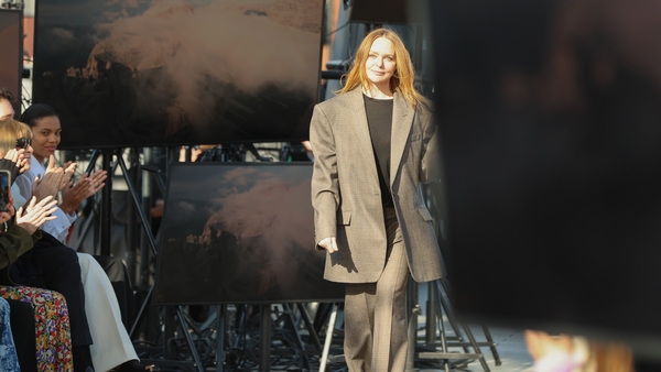 Stella McCartney walks the runway at the Stella McCartney Womenswear Fall/Winter 2024-2025.