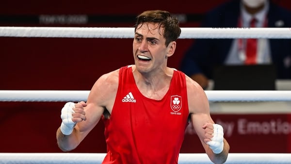 Aidan Walsh is two wins away from a place at the Olympics