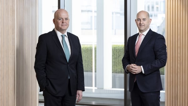 AIB's CEO Colin Hunt and the bank's chief financial officer Donal Galvin