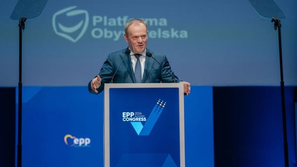 Polish Prime Minister Donald Tusk was speaking at the EPP congress in Bucharest, Romania