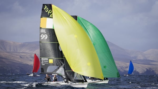 Robert Dickson and Sean Waddilove advanced to the gold fleet contest despite struggling on Thursday