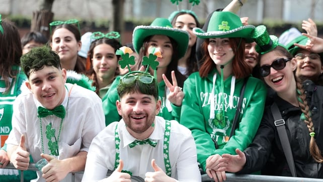Taking the 'green' theme very seriously at the Dublin parade (Pic: RollingNews.ie)