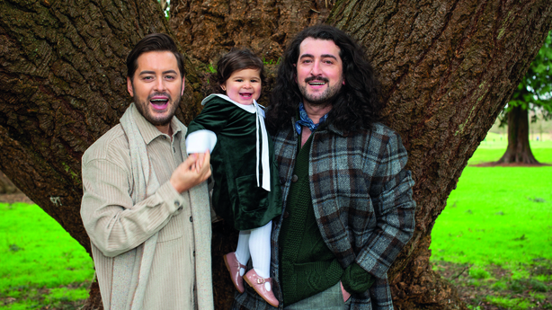 Arthur and Brian with Blake in the K Club. Photo: RTÉ Guide.