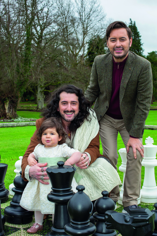 Arthur and Brian with Blake in the K Club. Photo: RTÉ Guide.